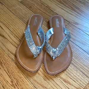Rhinestone sandals size 10